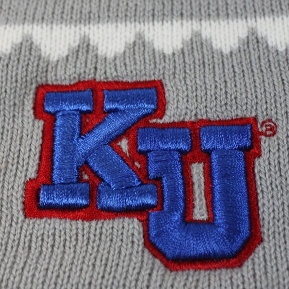 Headmaster Campus Wear Kansas Jayhawks Knit Beanie Adult One Size Fits Most - Picture 4 of 6